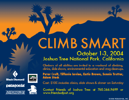 Climb Smart 2004 – Rock Climbing, Clinics, Clean-ups and Camping
