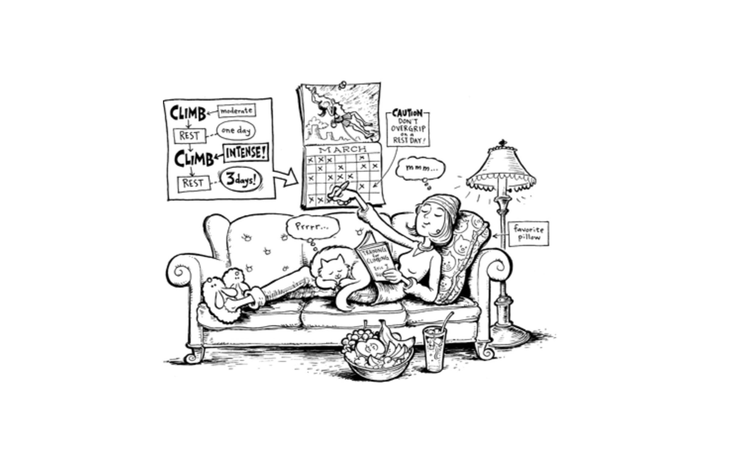 Get stronger with strategic resting after climbing.