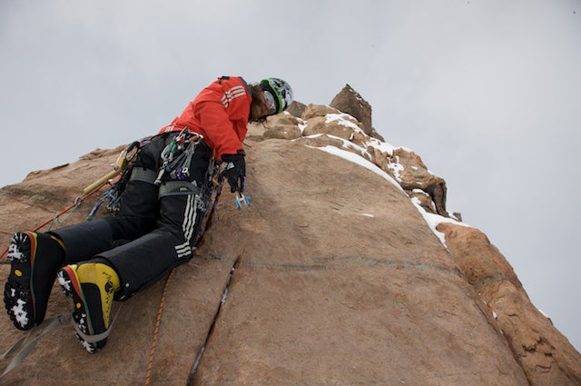 The team climbed the northwest buttress The team climbed the northwest buttress of Ulvetanna in just two days, with a mixture of free and aid climbing and steep snow (800m, 5.11- A2…