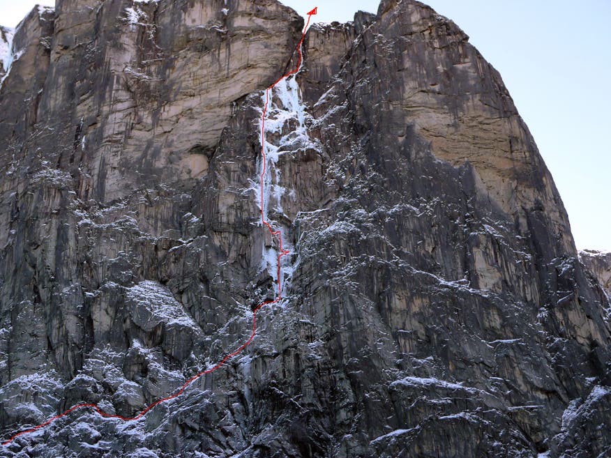 The line of Strandhogg, approached by boat across Lysefjord. Photo courtesy of Bjorn-Eivind Artun.