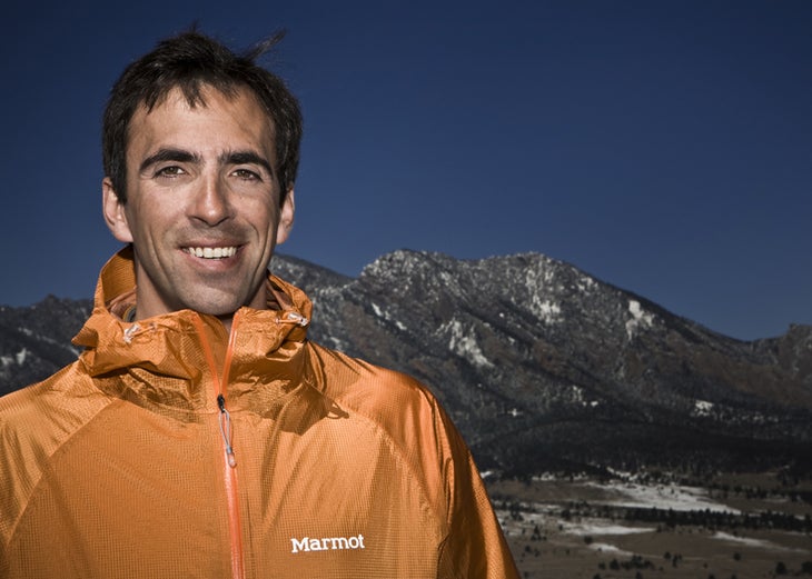 Marmot Athlete, Fabrizio Zangrilli near Marmot Athlete, Fabrizio Zangrilli near his home in Boulder, Colorado (April 2009) Photo courtesy of Claudia Lopez /www.claudialopezphotography.com