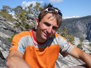 Ueli Steck in Yosemite Valley. Photo by Ueli Steck in Yosemite Valley. Photo by Nicole Steck.