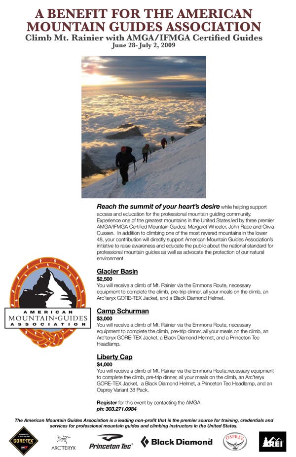 A Benefit for the American Mountain Guides Association - Climb Mt ...