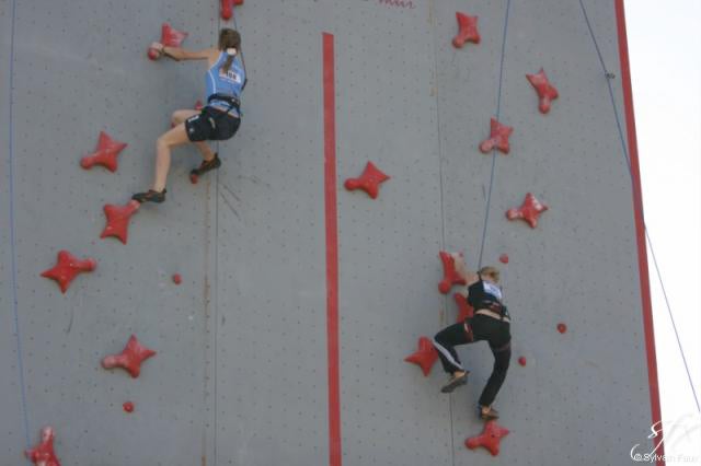 Speed climbing at the 2009 World Youth Speed climbing at the 2009 World Youth Championships in Valence, France. Courtesy of Ifsc-climbing.org.