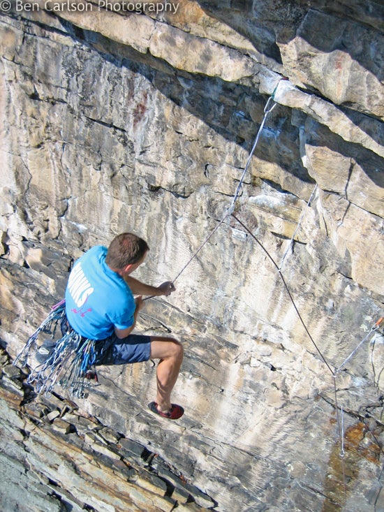 Dan-Supp-Fall-c_1091.jpg Getting full value on Suppers Ready 5.12. Gunks, NY. © Photo by Ben Carlson
