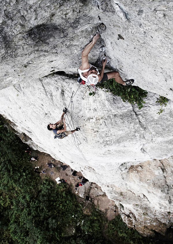 Climbing at the Frankenjura, Germany