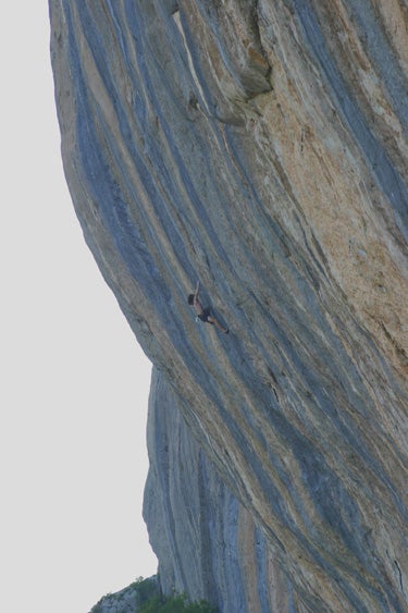 Frenchman Sylvain Millet, who made the Frenchman Sylvain Millet, who made the second ascent of Chris Sharma’s Realization at Ceüse, France.
