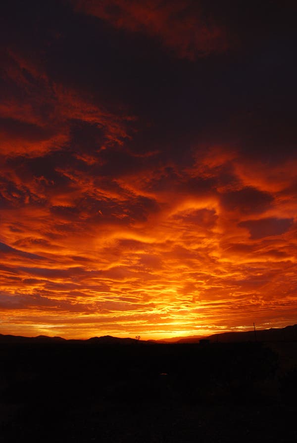 Sunset on the way back to the Rock Ranch © Photo by Emanuel Moosburger