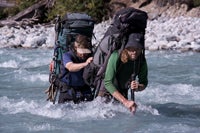 Jared Spaulding (behind) and Dave Ander Jared Spaulding (behind) and Dave Anderson crossing the Rio Turbio. Photo by Josh Beckner.