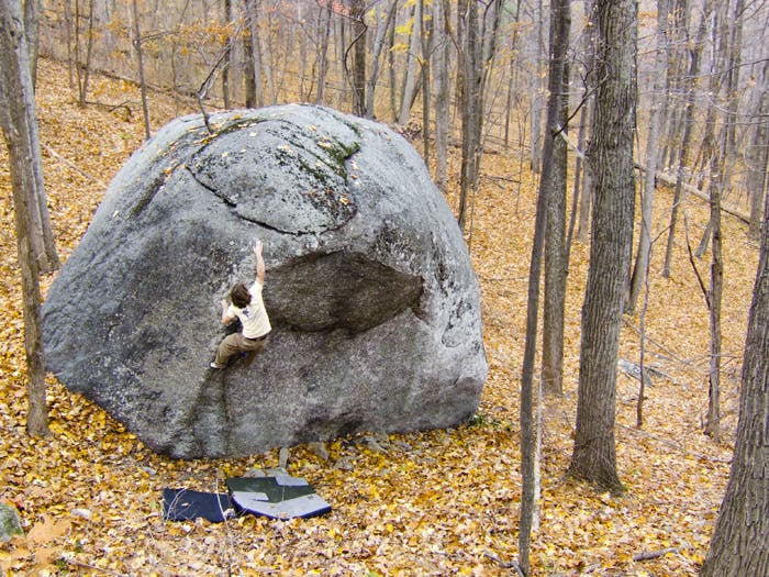 Chad Heddleston, Old Rag Mountain, VA, Forearm Alarm, V7. Photo by Jesse Von Fange  vonfang.blogspot.com