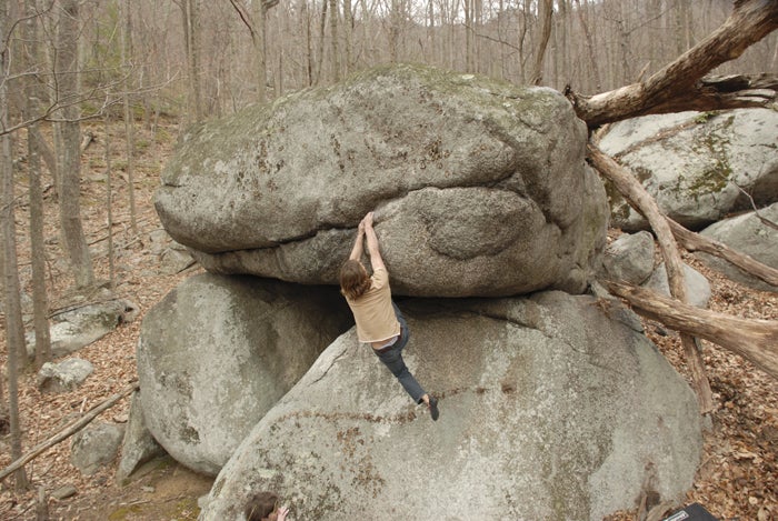 Jesse_Von_Fange08-014_5080.jpg Chad Heddleston, Old Rag Mountain, VA, Crocodile Smile, V4, FA. Photo by Jesse Von Fange — vonfang.blogspot.com