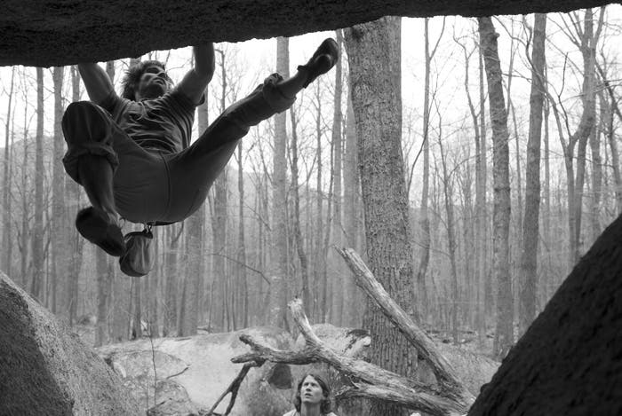 Nuno, Old Rag Mountain, VA, Crocodile Smile, V4. Photo by Jesse Von Fange  vonfang.blogspot.com