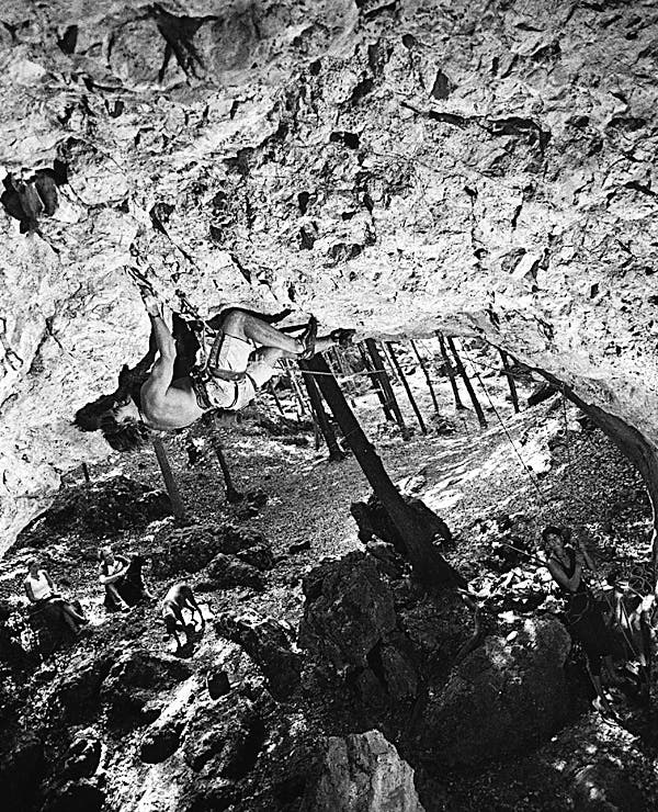 Climbing at the Frankenjura, Germany