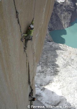 riders-on-the-storm_2523.gif Yesterday, Séan (Villanueva) and I summitted the Central Tower in the Torres del Paine in pretty-bad conditions. We fortunately had luck with us…