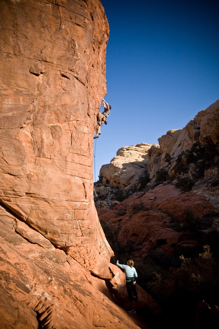 Climbing at Owens River and Red Rocks Climbing