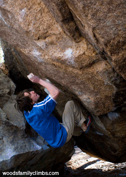 tynharry-Circadian-Rhythm_2567.gif Ty Landman(blue shirt) and Harry Robertson(red pants) sent the testpiece Circadian Rhythm (V13), on March 17th, Pouder Canyon, Colorado.