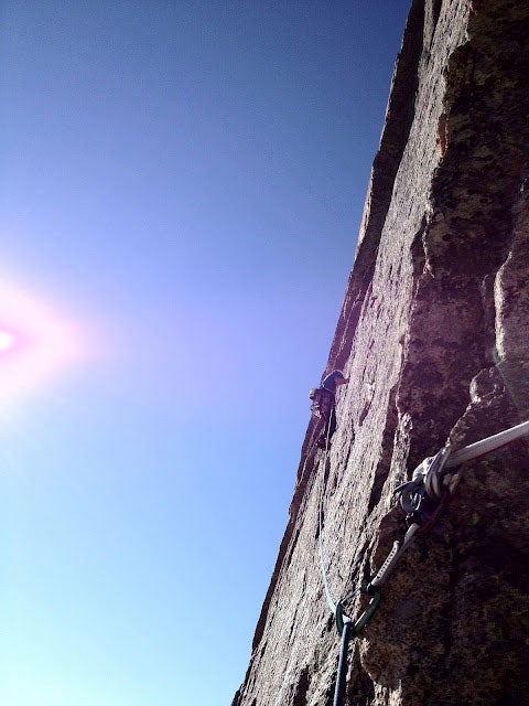 Jonathan Siegrist on one of the upper h Jonathan Siegrist on one of the upper hard pitches of The Honeymoon is Over (5.13c). Photos courtesy Jonathan Siegrist