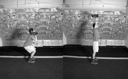 Dumbbell-Push-Press Dumbbell push press