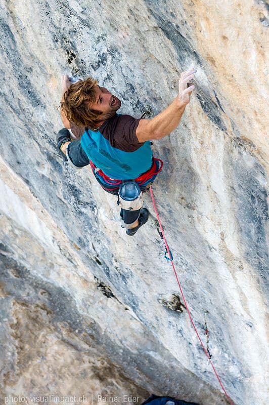 Chris Sharma on La Dura Dura in Spain.