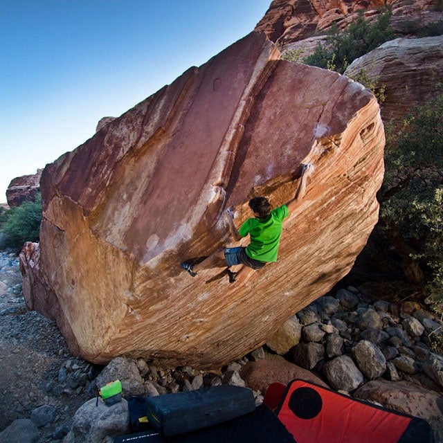 Caballero Sends Meadowlark Lemon Stand (V13) in Red Rock - Climbing