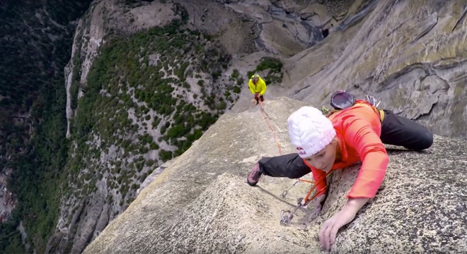 Video: Sasha DiGiulian and Kevin Jorgeson Climb Lost Arrow Spire - Climbing