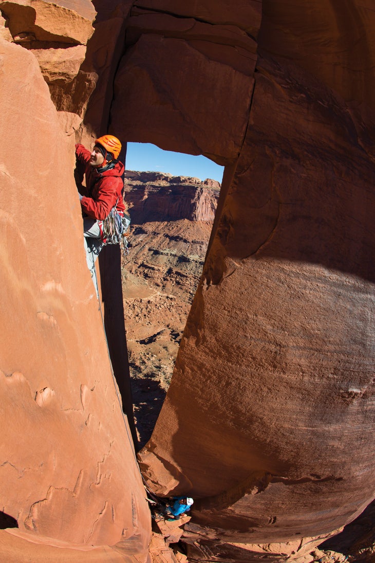 burr110513_068-web.jpg Washerwoman Tower Moab Climbing