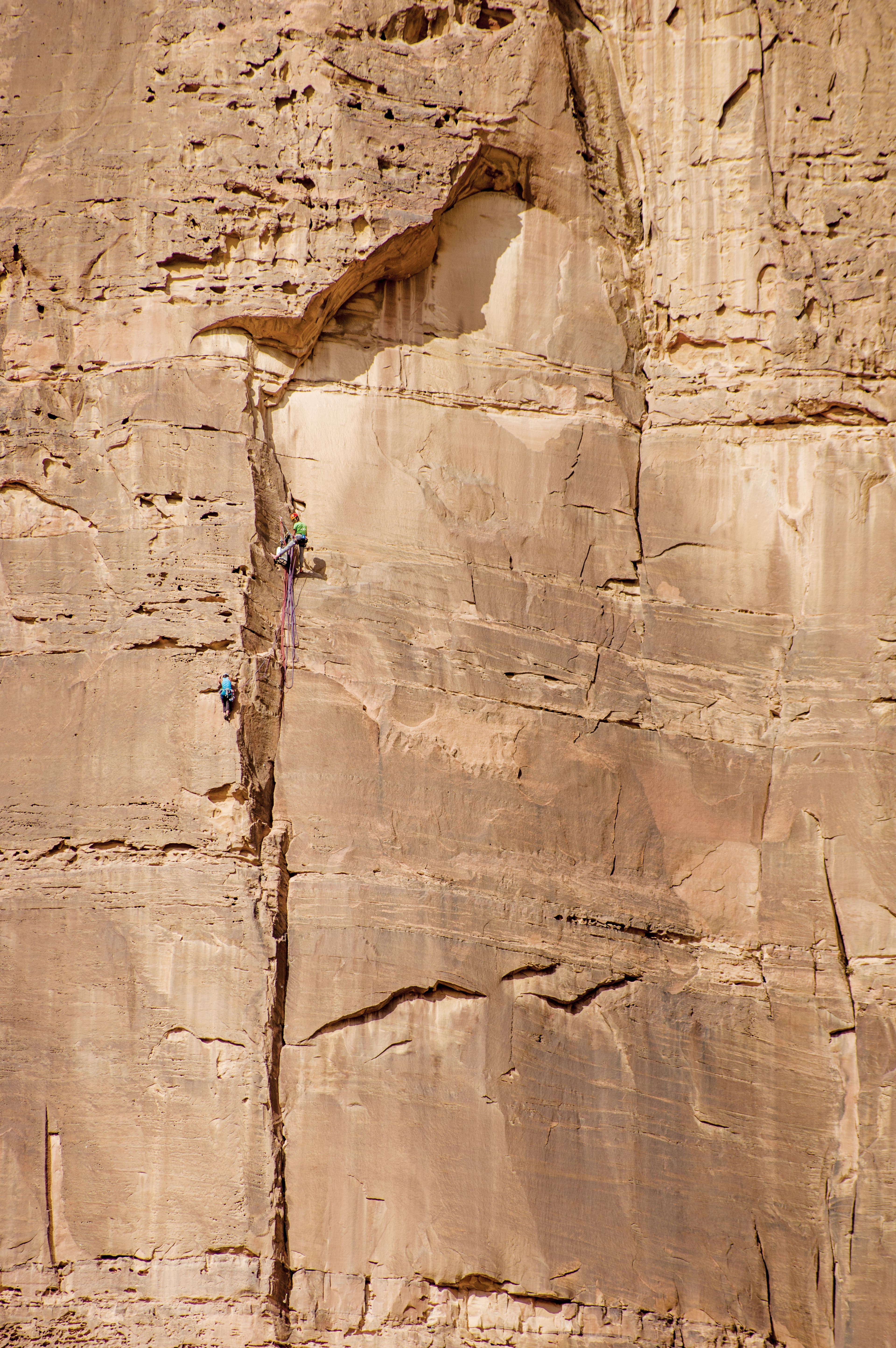 Rock climbing Wadi rum jordan