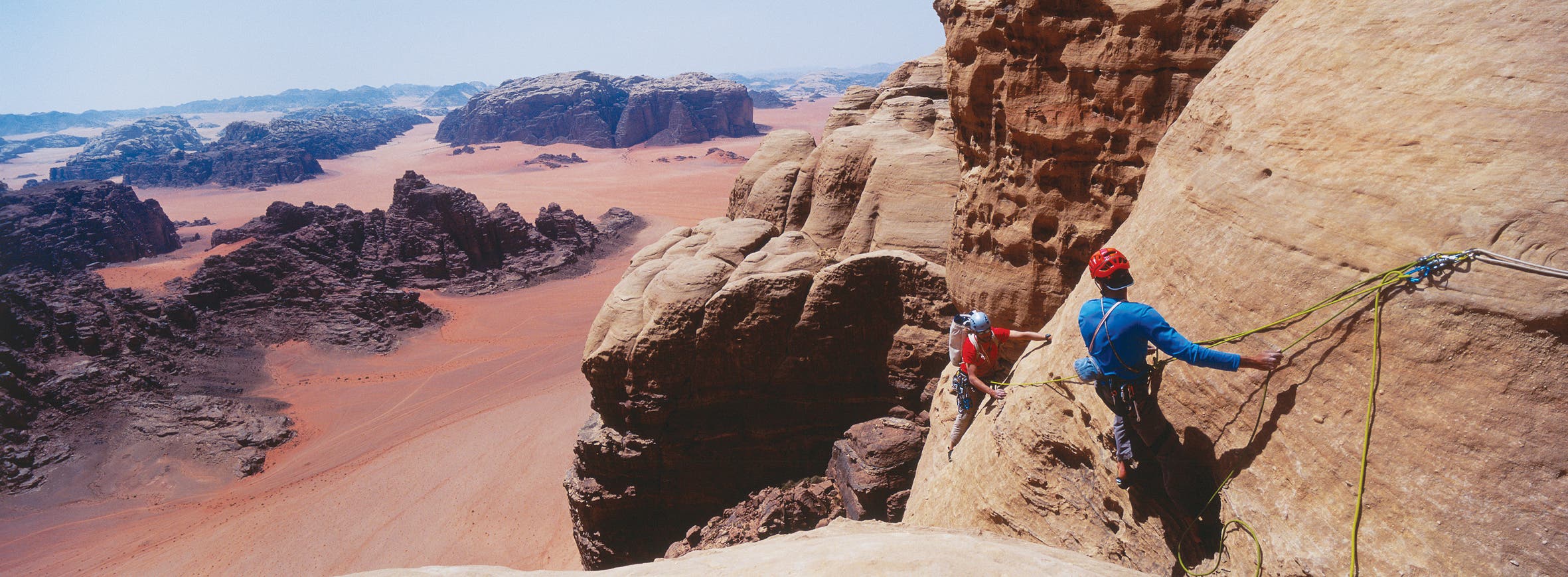 Rock climbing Wadi rum jordan