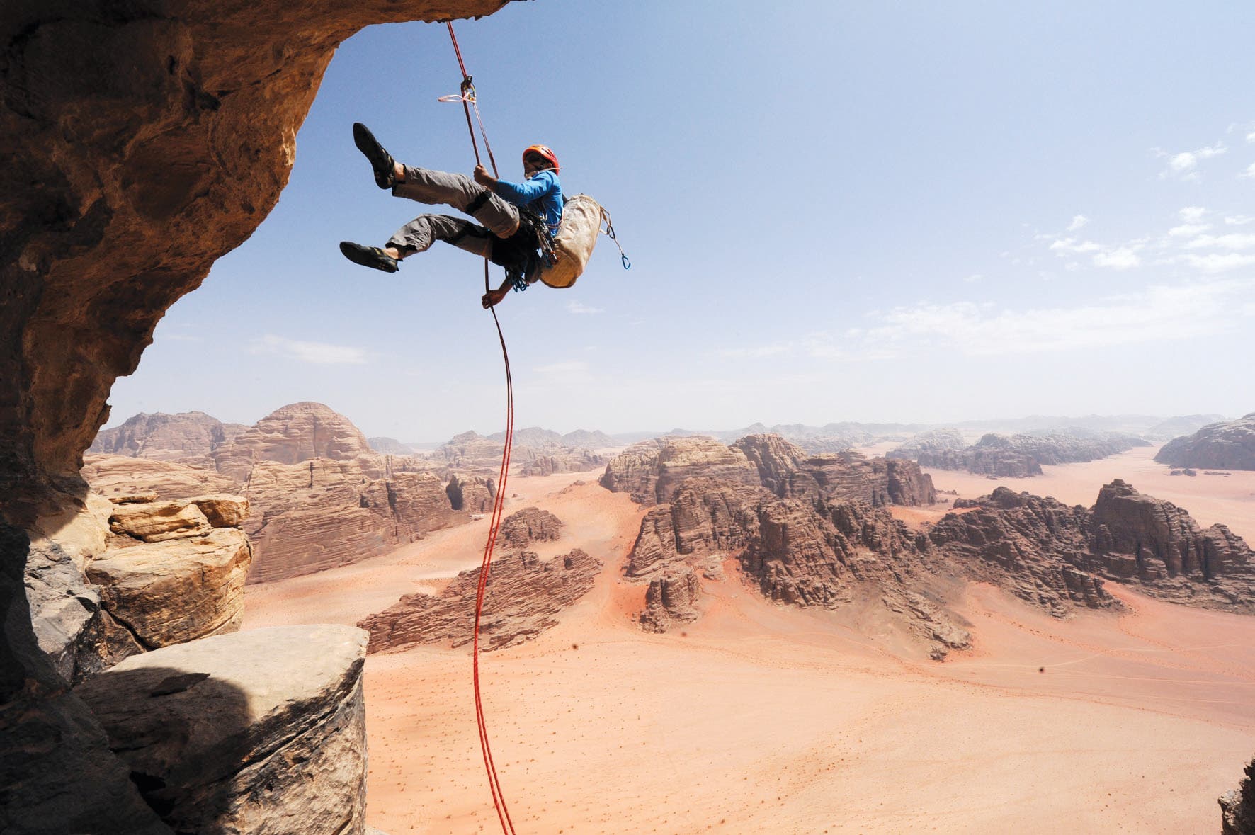 Rock climbing Wadi rum jordan