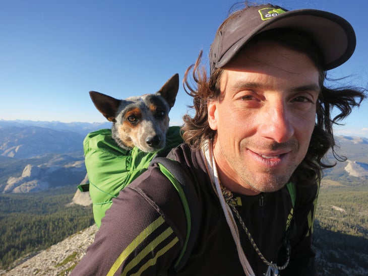 Dean & Whisper Adidas.jpg dean potter and dog