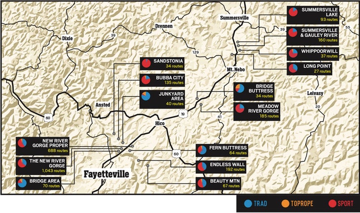 FayettevilleMap.jpg Fayetteville West Virginia Rock Climbing Map