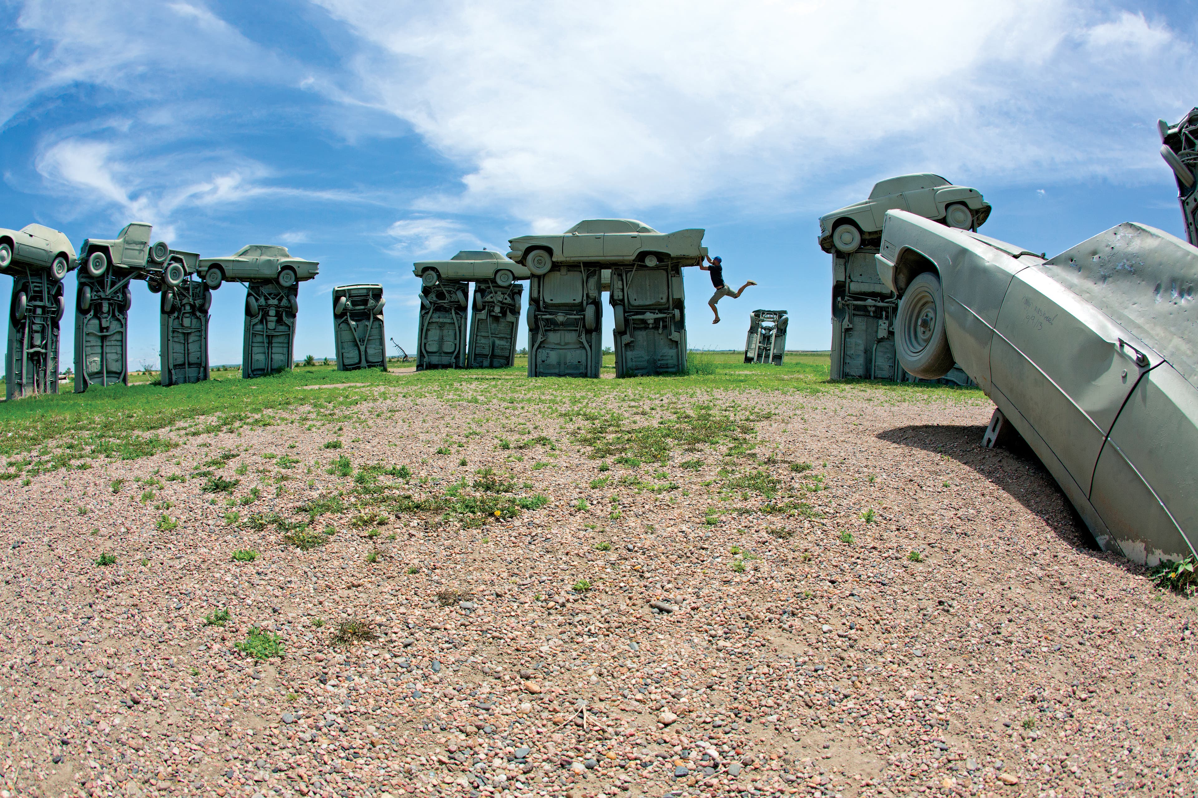 burr061313_068_gn-web.jpg Nebraska Carhenge Climbing Buildering Photography
