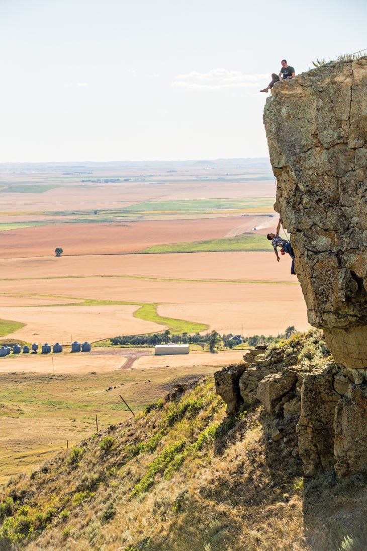 burr081015_401_gn-web.jpg North Dakota Sentinel Butte Rock Climbing Photography