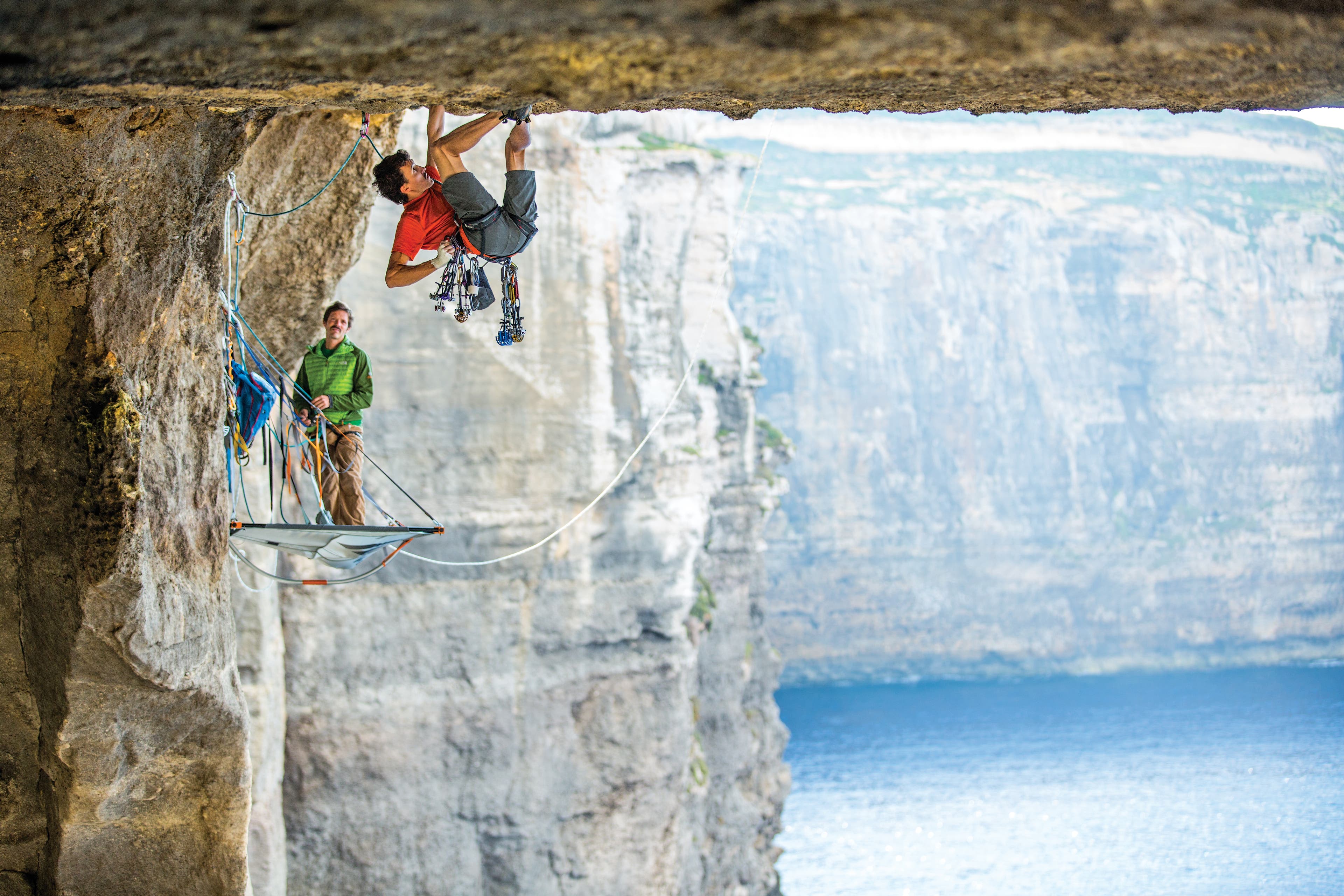Malta Mason Earle Trad Roof Crack Climbing Rock