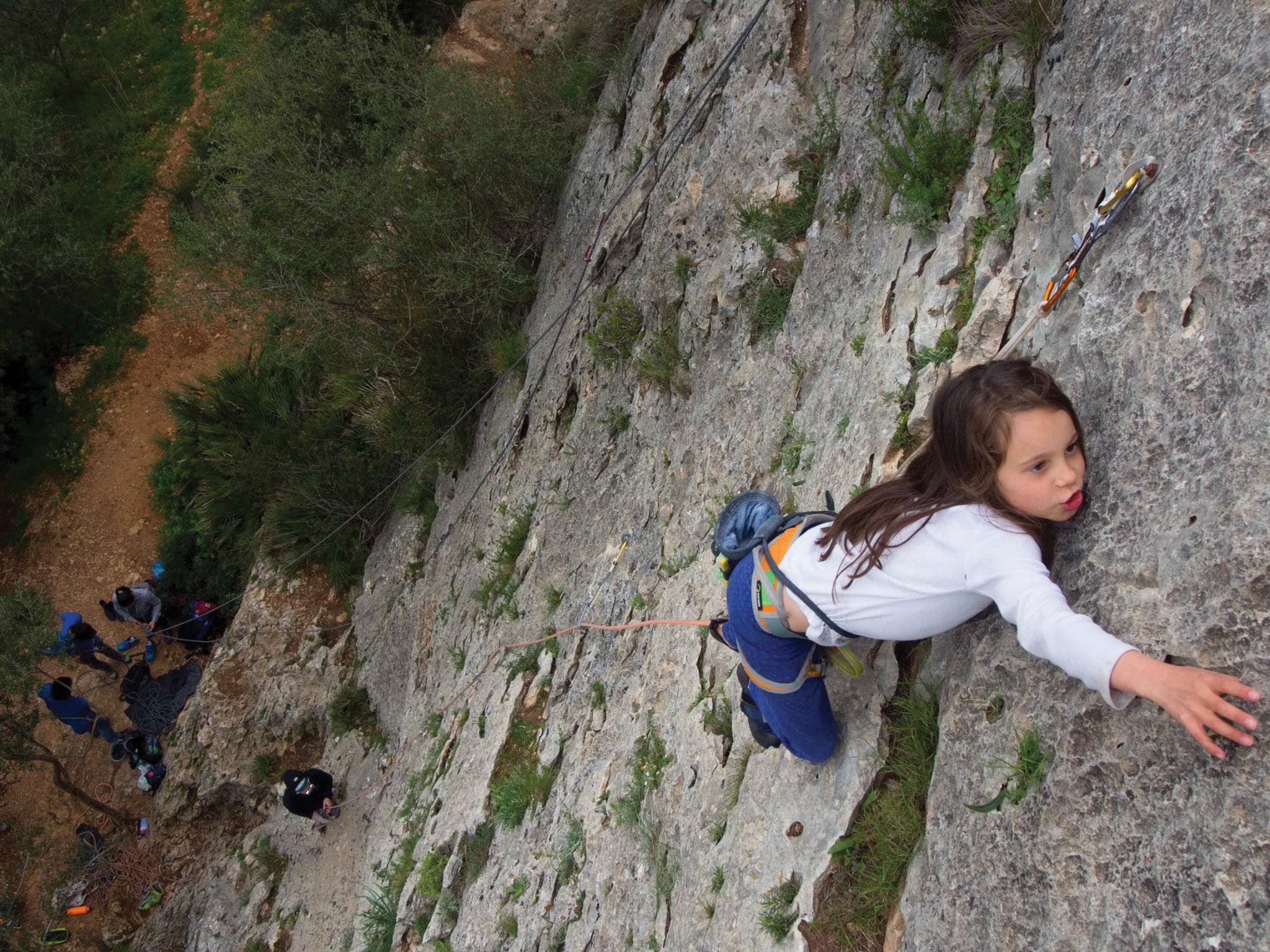 Rock climbing kid cute