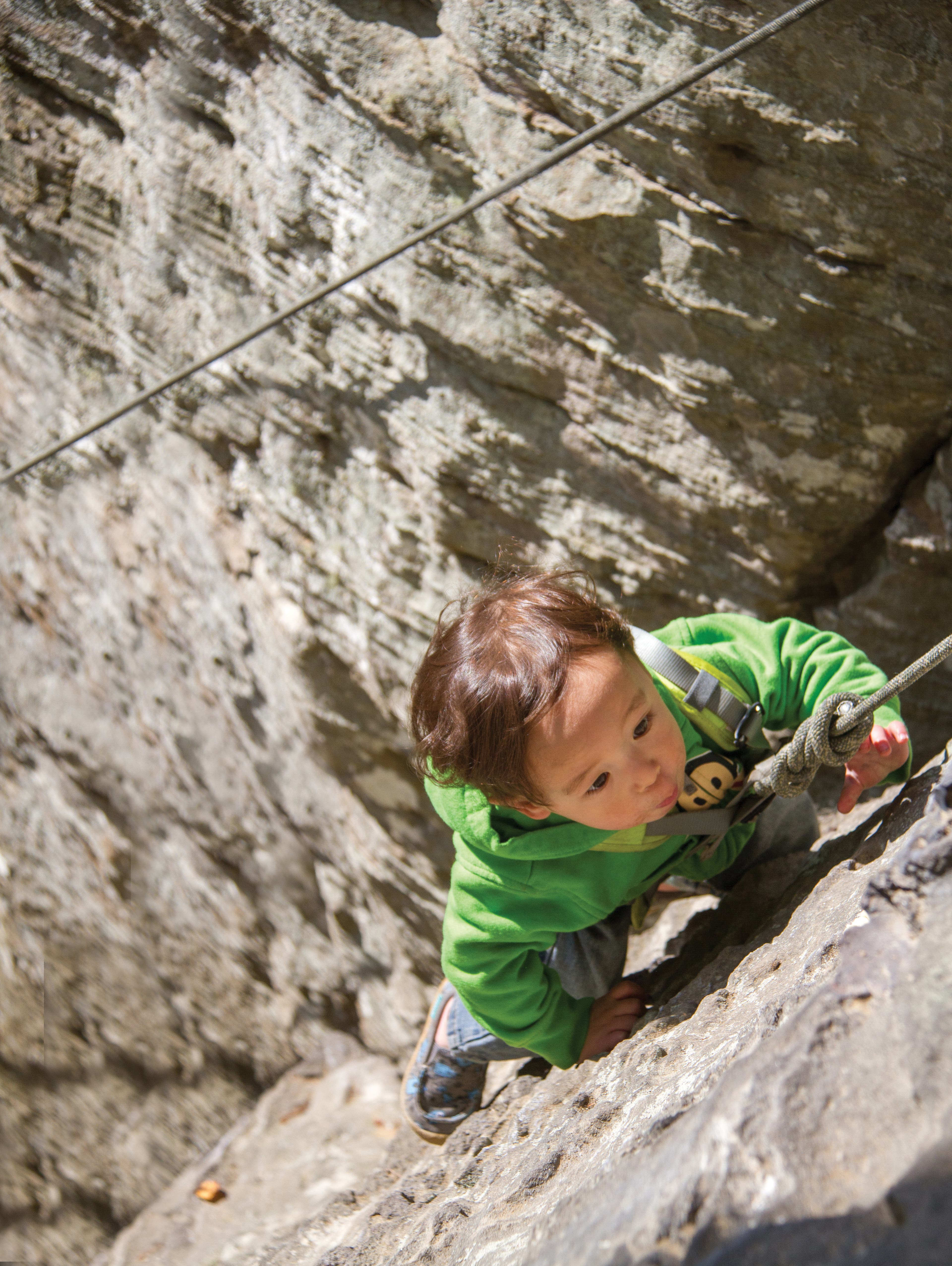 Rock climbing baby cute