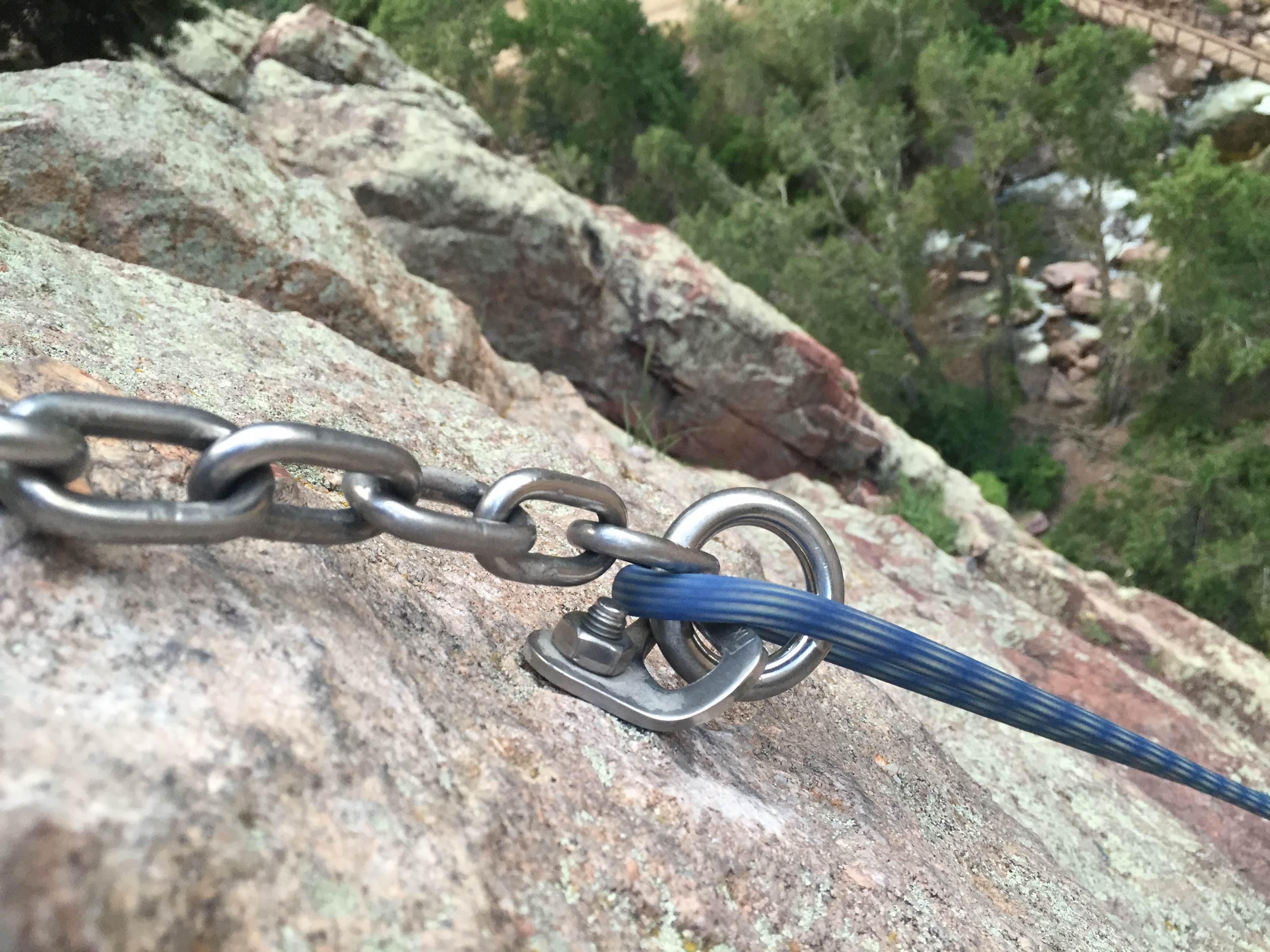 unbelayvable rappel anchor ring fixe