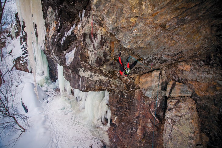 mixed climbing in New England