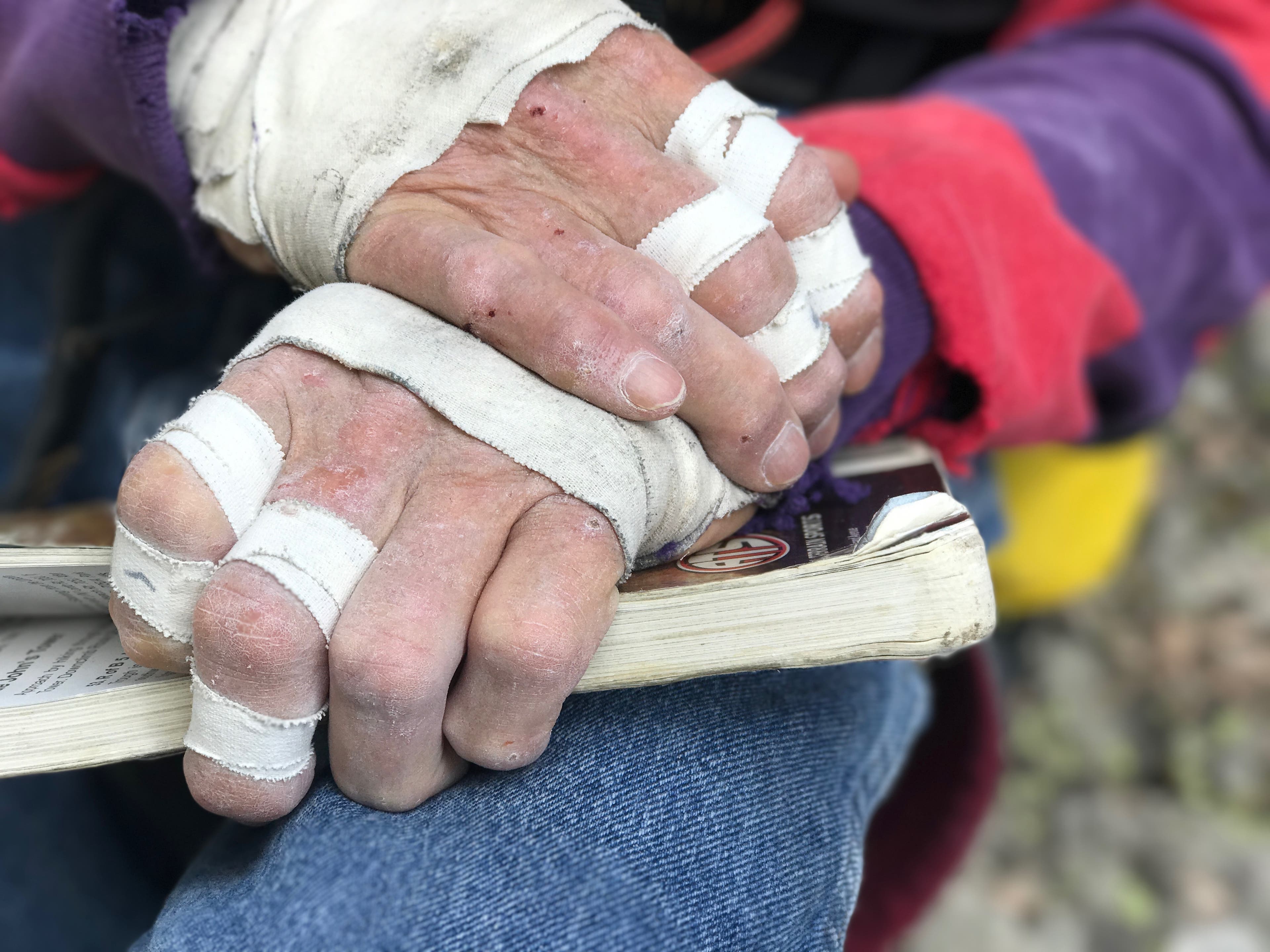 Rock Climber Hands Old Man Robert Kelman