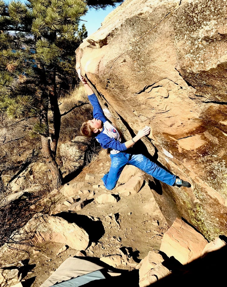 Chris Deuto Bouldering Rock Climbing