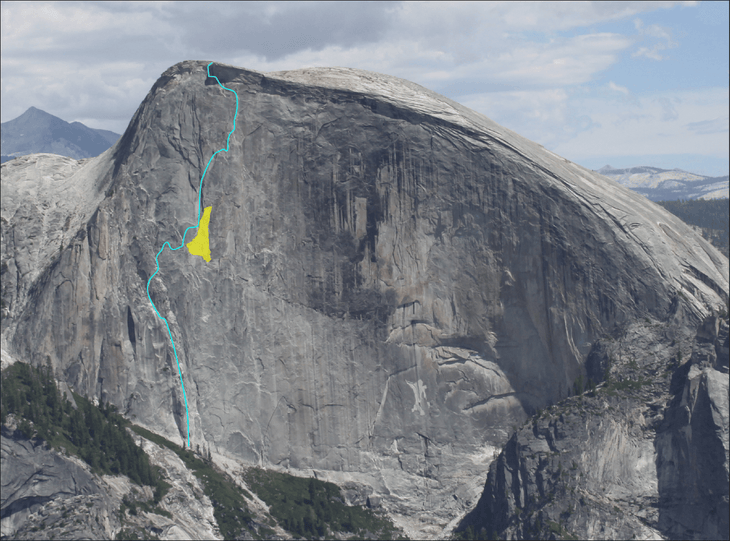 3-July-1025-Half-Dome-rockfall-overview-01 site of 2015 Half Dome rockfall