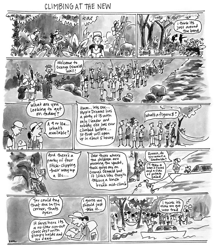 climbing at the new rock climbing comic new river gorge funny