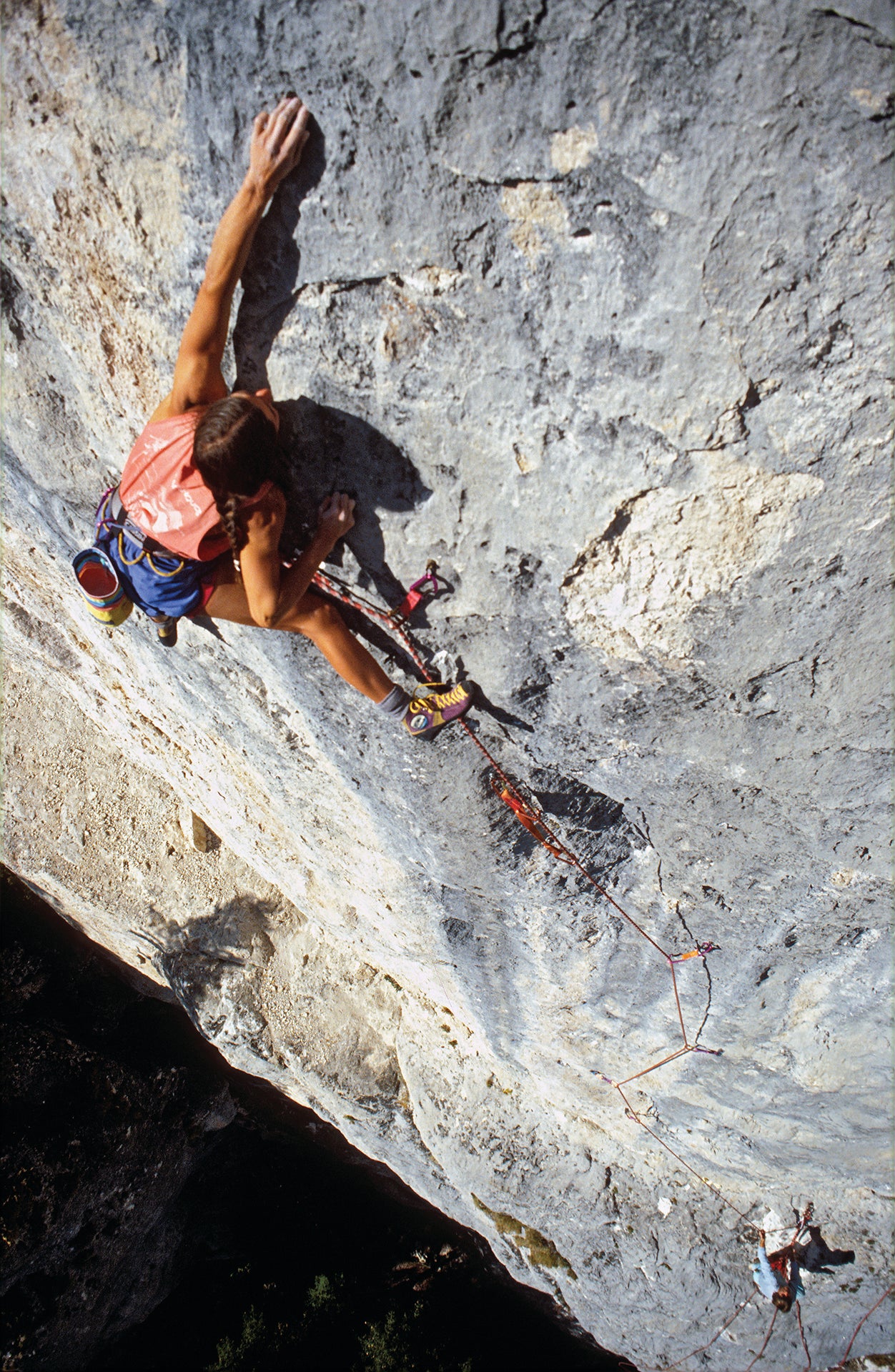 Female shop rock climbers