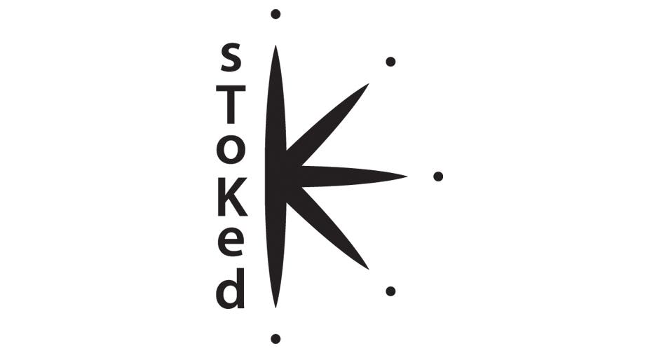 Stoked Climbing Logo rock climbing bouldering