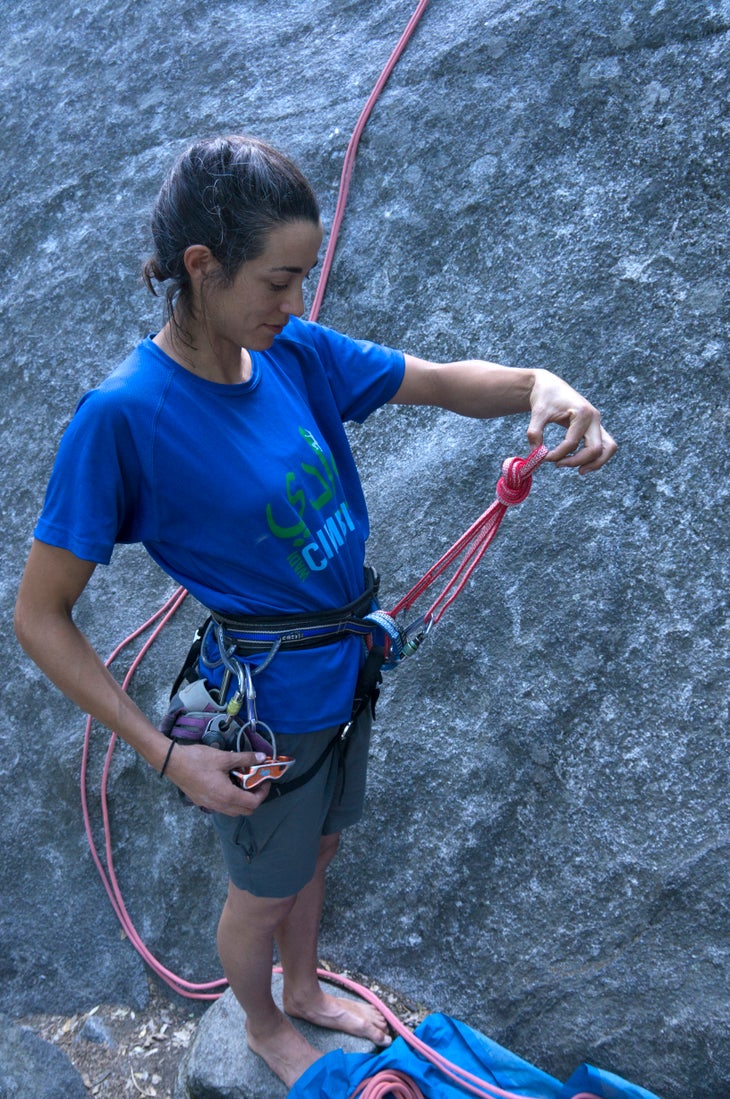 TechTips_OakleyFlower_Rappel-2 Rappelling Backup Extension Sling Rope Climbing