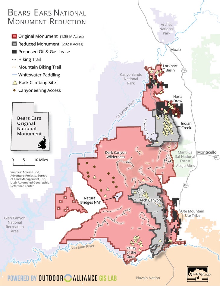 BearsEars_NationalMonument_Reduction_Final_20171204 copy Bears Ears National Monument Reduction Map Rock Climbing