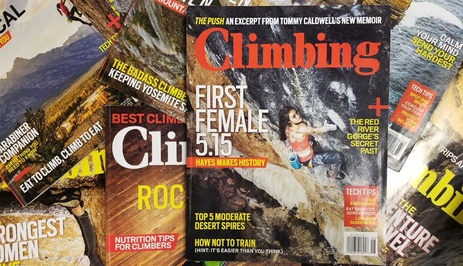 ClimbingMargoOp MArgo Hayes Climbing Magazine Cover