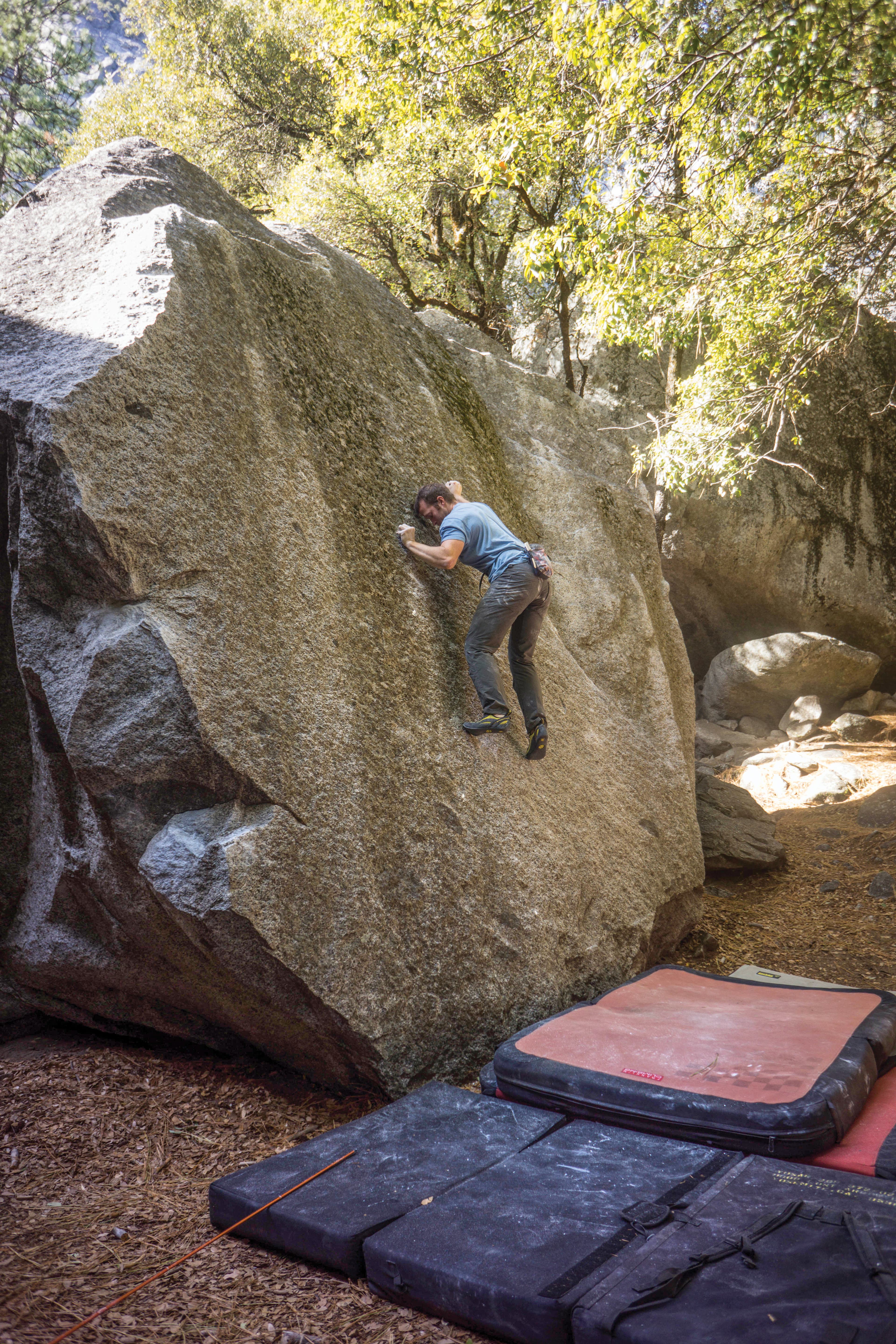 James Lucas Red Suede Shoes Yosemite Bouldering Rock Climbing