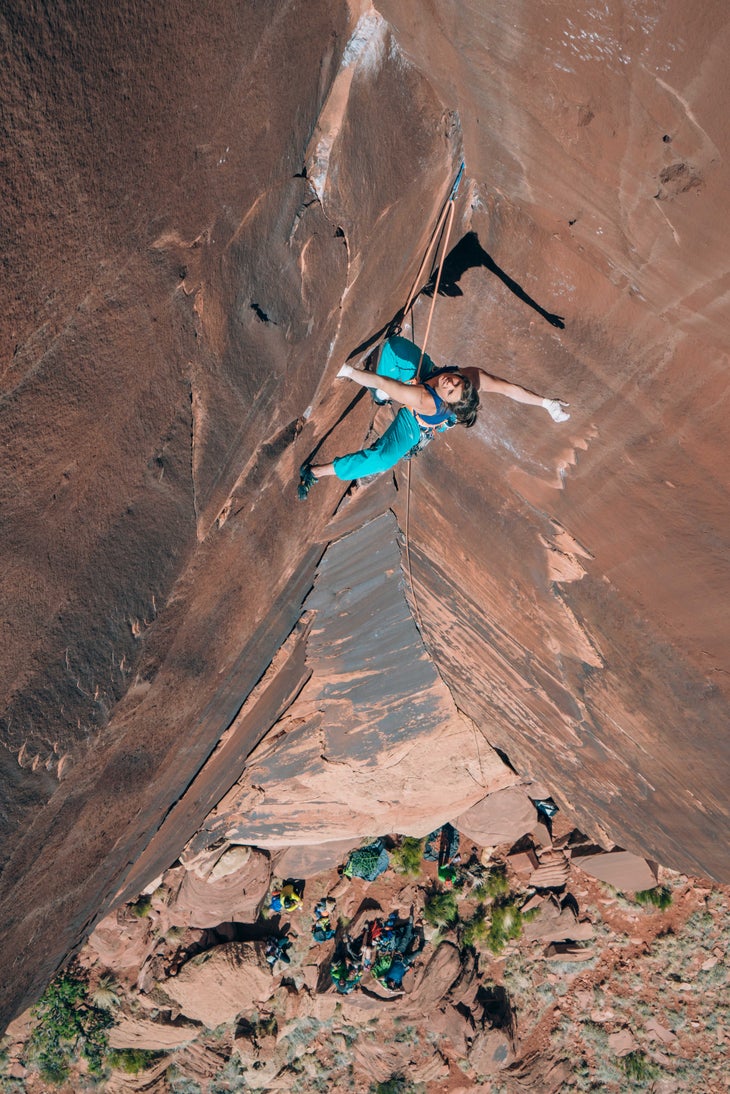 Nina Caprez Desert Shield indian creek rock climbing trad crack utah