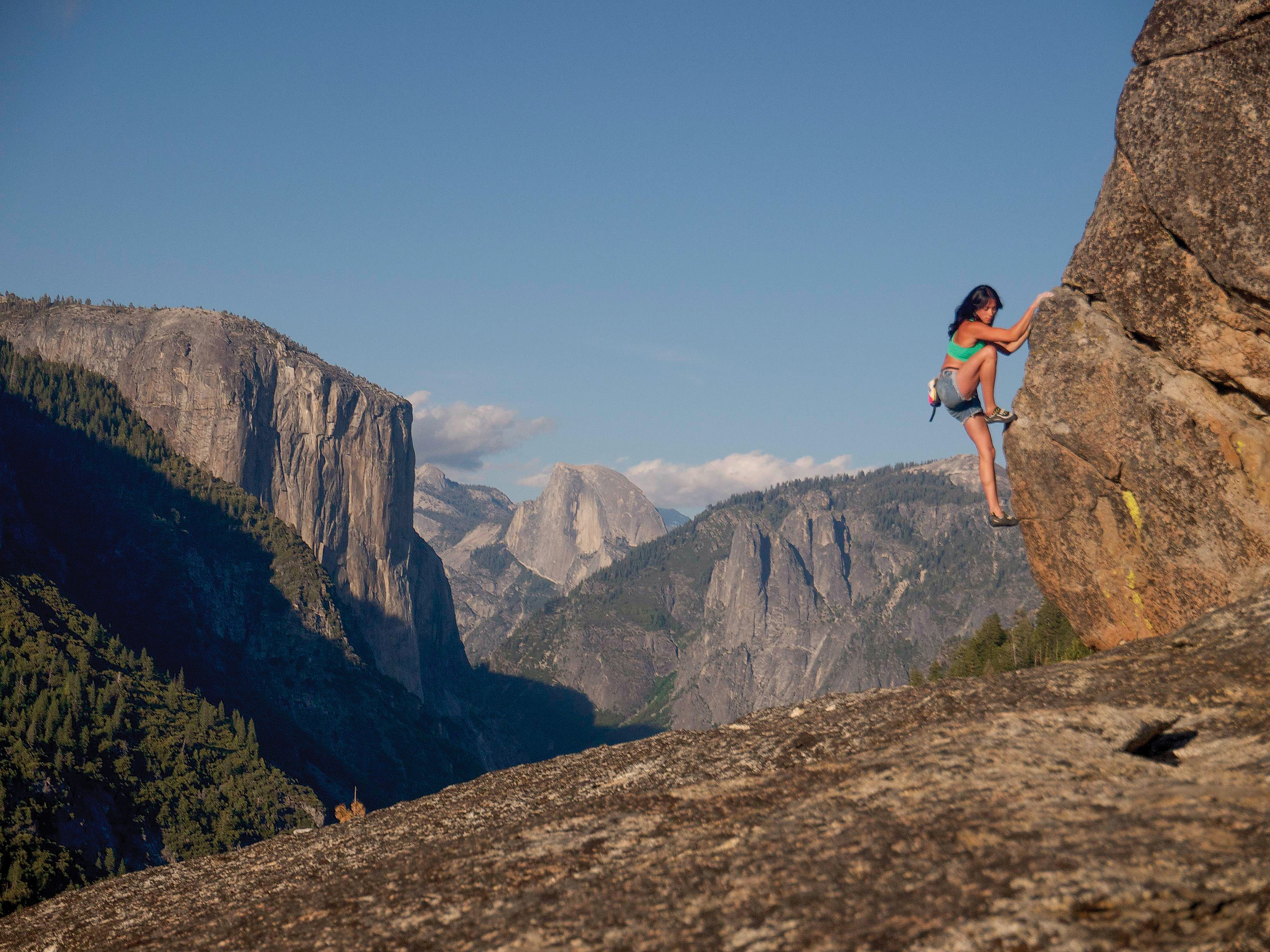 Lindsey Tijan Turtle Dome V0 Yosemite Bouldering Rock Climbing
